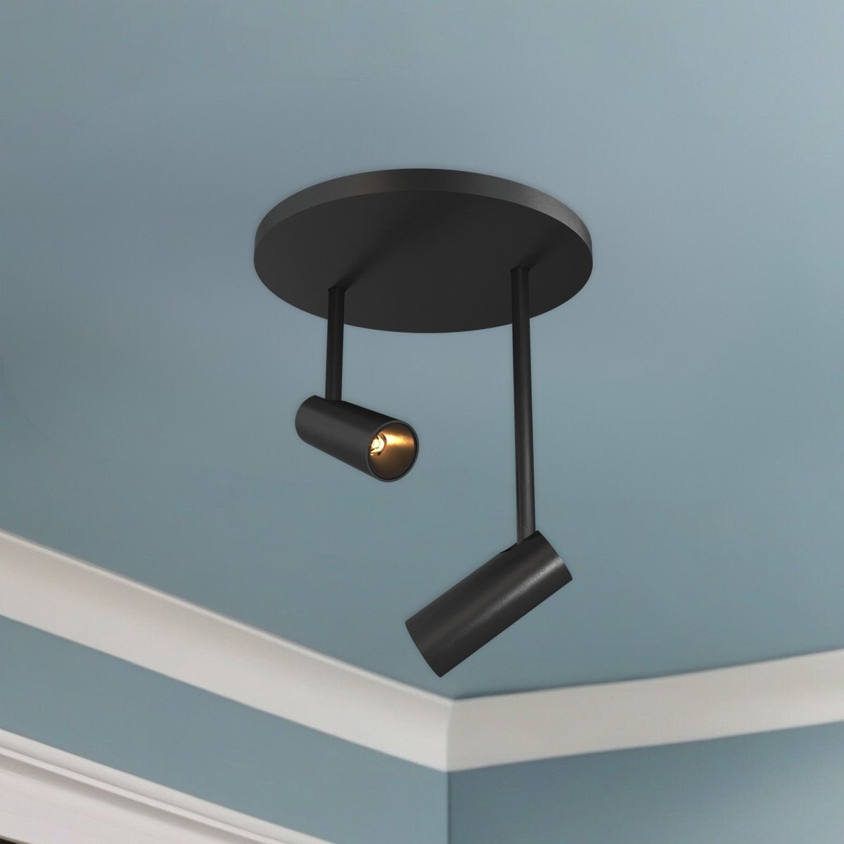 Semi - plafonnier Downey - Noir 4 3/8" 5 3/4" by Kuzco Lighting | Luminaires & cie