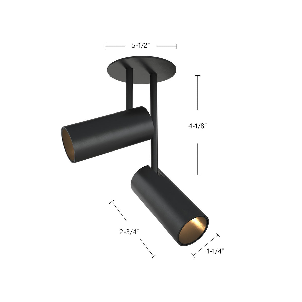 Tête de rail Downey Noir, 2 3/8", 6 1/4" – vue 2