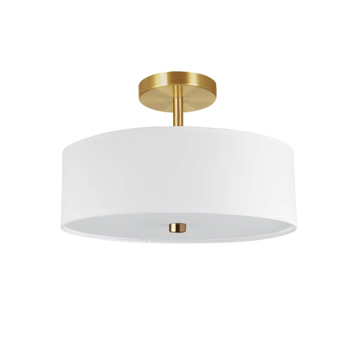 Semi-plafonnier Everly Blanc / Laiton vieilli – Dainolite