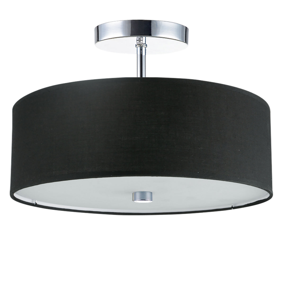 Semi-plafonnier Everly Noir / Chrome poli – Dainolite
