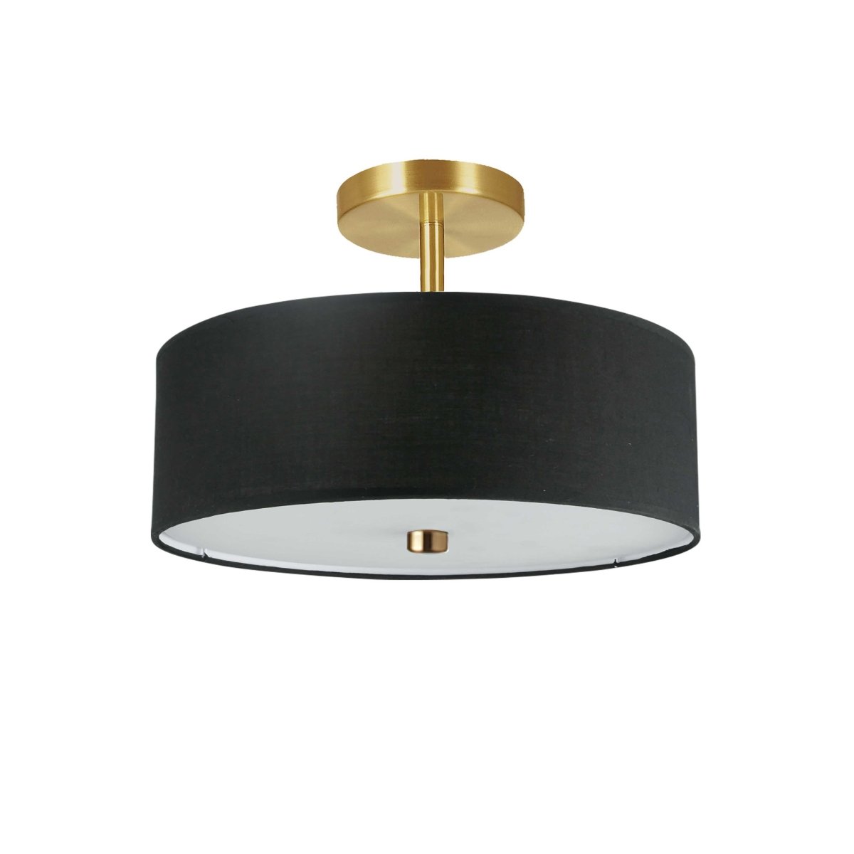 Semi - plafonnier Everly - Laiton vieilli Noir by Dainolite | Luminaires & cie