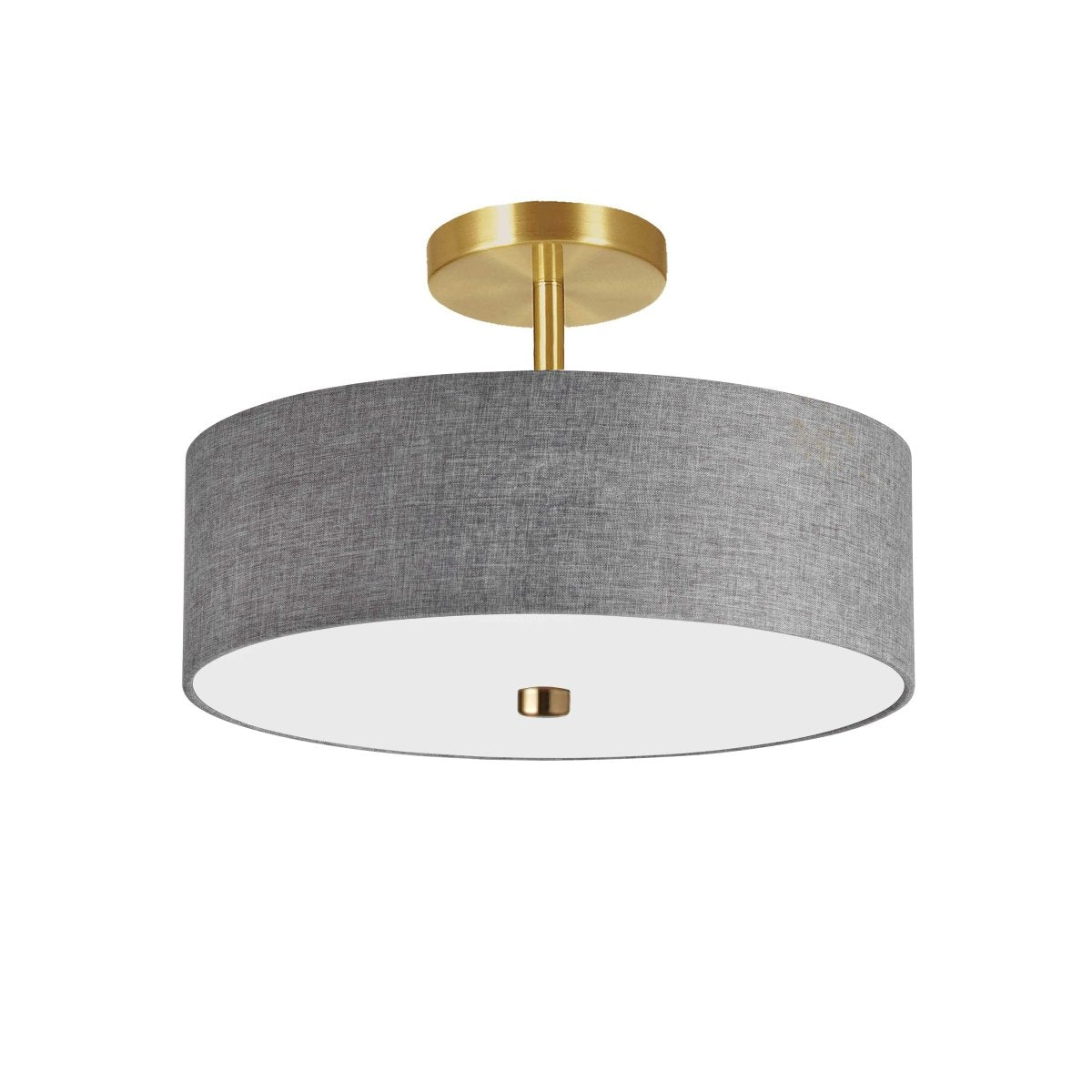 Semi - plafonnier Everly - Laiton vieilli Gris by Dainolite | Luminaires & cie