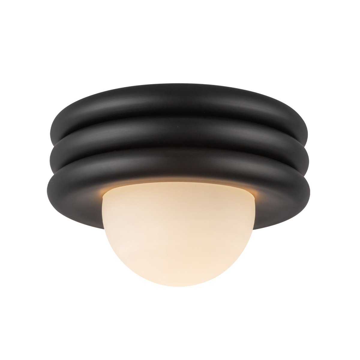 Semi - plafonnier Harvey - Noir mat by Alora Lighting | Luminaires & cie