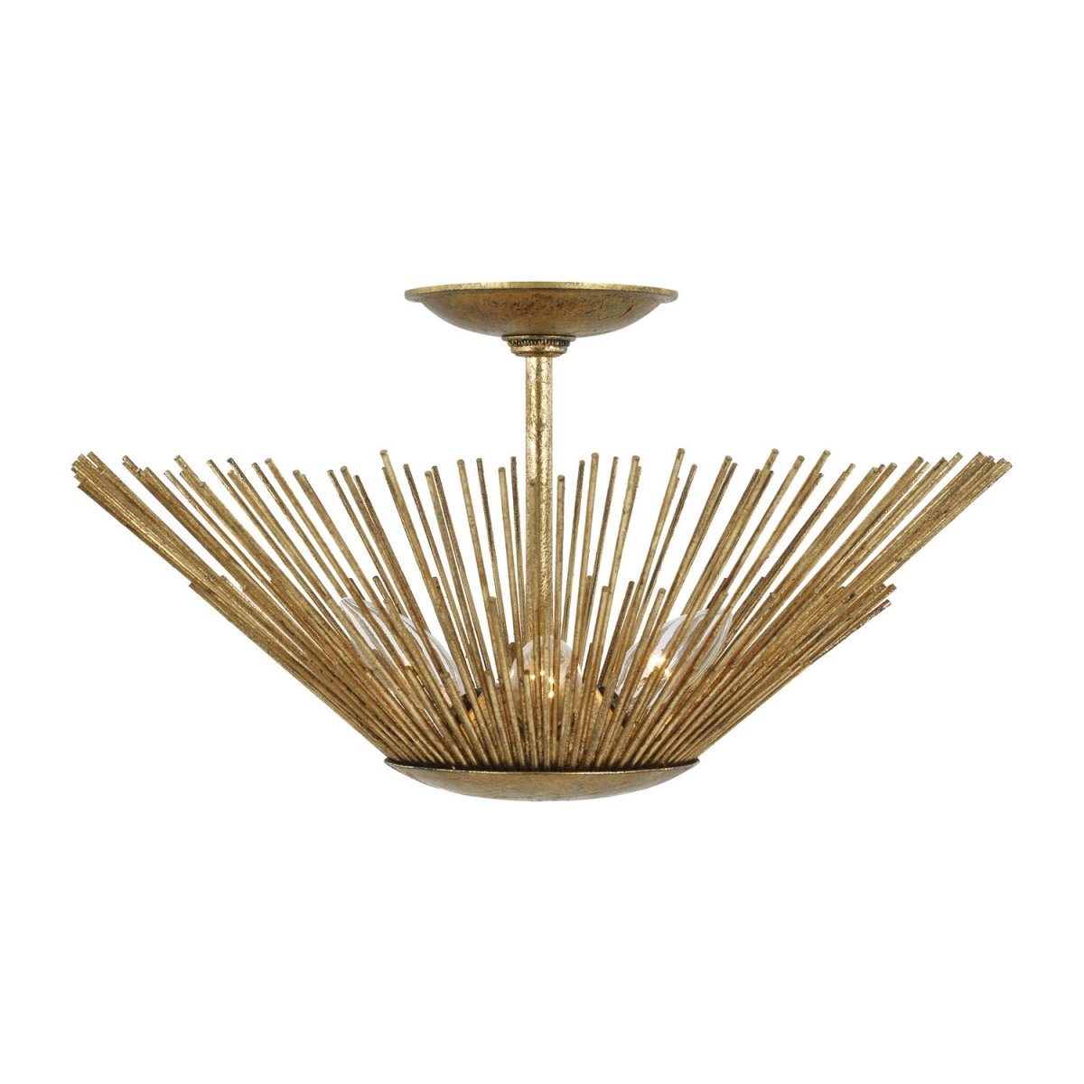 Semi-plafonnier Helios - Doré antique by Visual Comfort Studio | Luminaires & cie