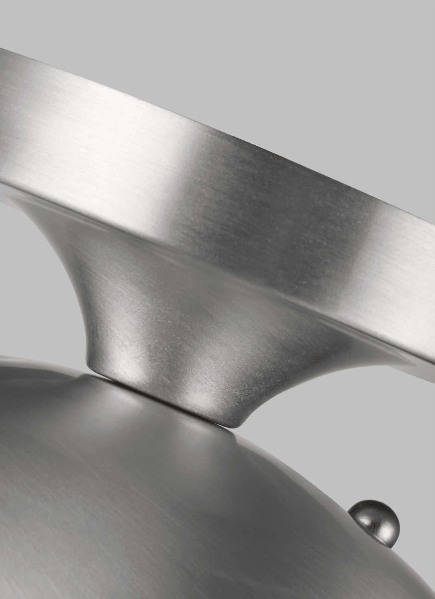Semi-plafonnier Leo - Hanging Globe - Aluminium satiné Blanc mat by Visual Comfort Studio | Luminaires & cie