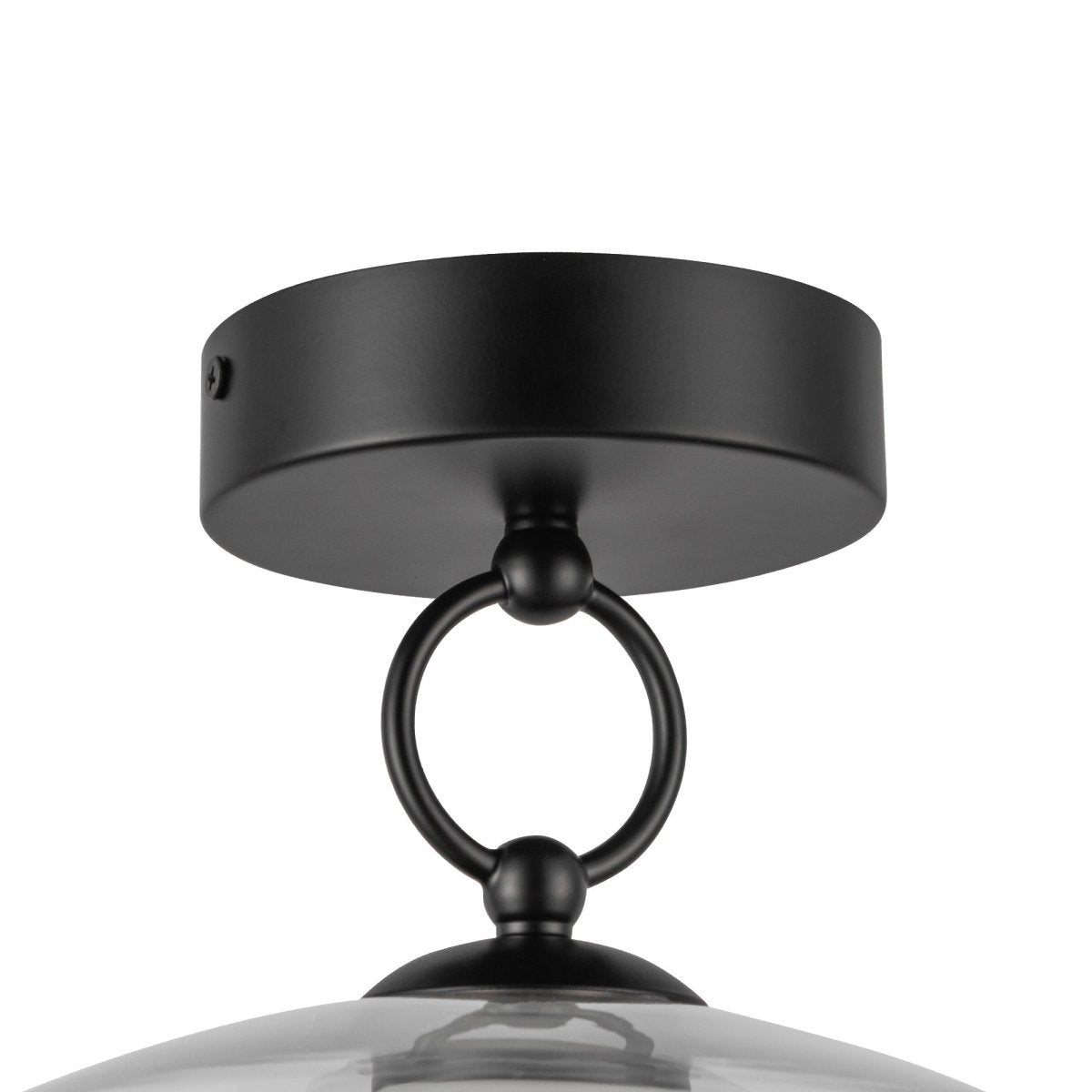 Semi - plafonnier Leota - Verre noir / transparent by Alora Lighting | Luminaires & cie