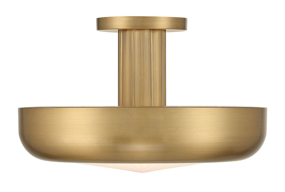 Semi-plafonnier Macey Laiton antique, 16" – vue 3