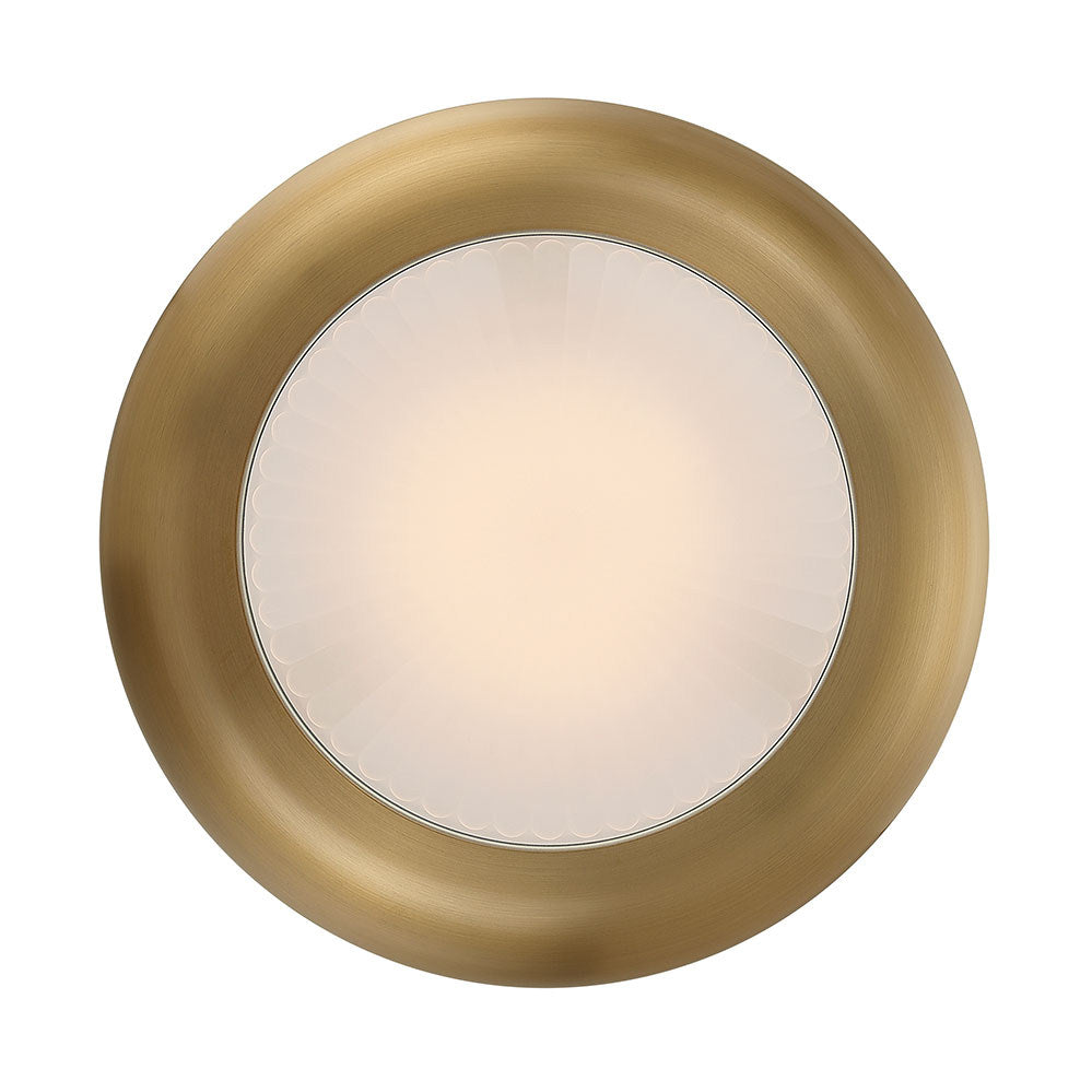 Semi-plafonnier Macey Laiton antique, 16" – vue 6