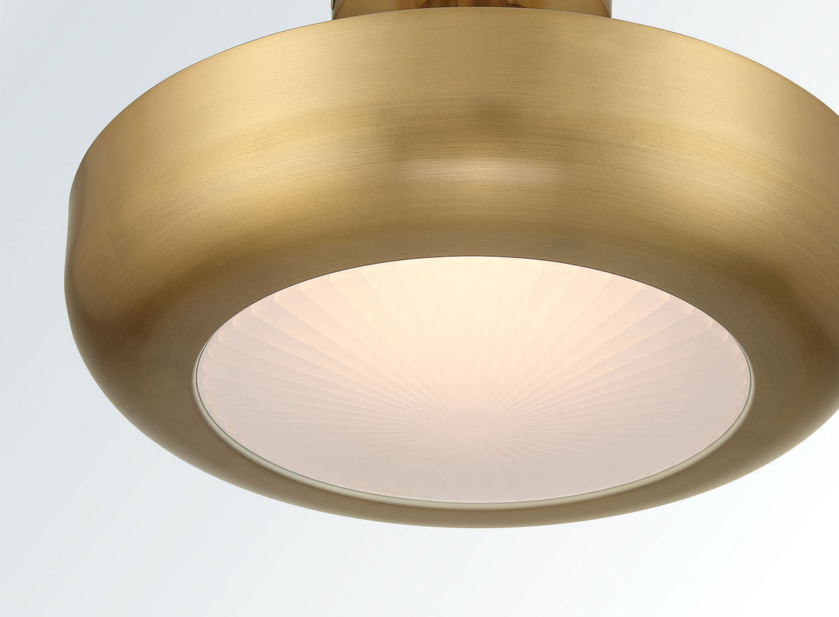 Semi-plafonnier Macey Laiton antique, 16" – vue 7