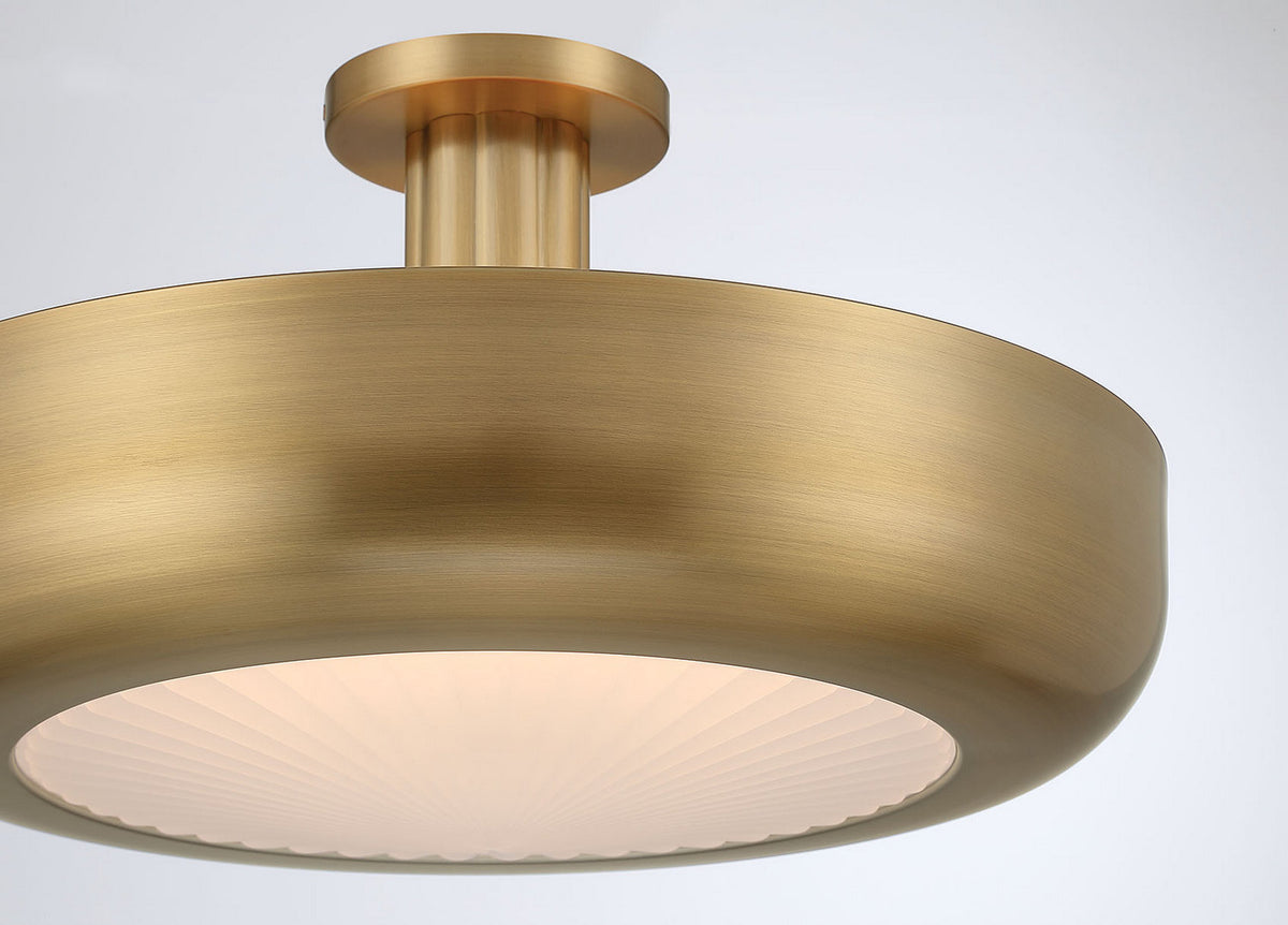 Semi-plafonnier Macey Laiton antique, 22 1/4" – vue 6