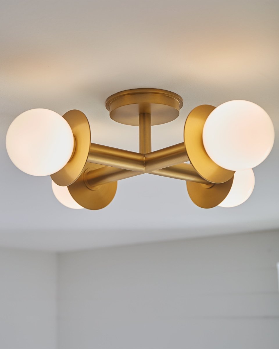 Semi - plafonnier Nodes - Laiton brûlé by Visual Comfort Studio | Luminaires & cie