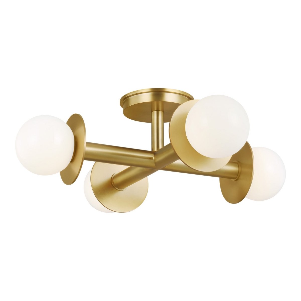 Semi-plafonnier Nodes - Laiton bruni by Visual Comfort Studio | Luminaires & cie