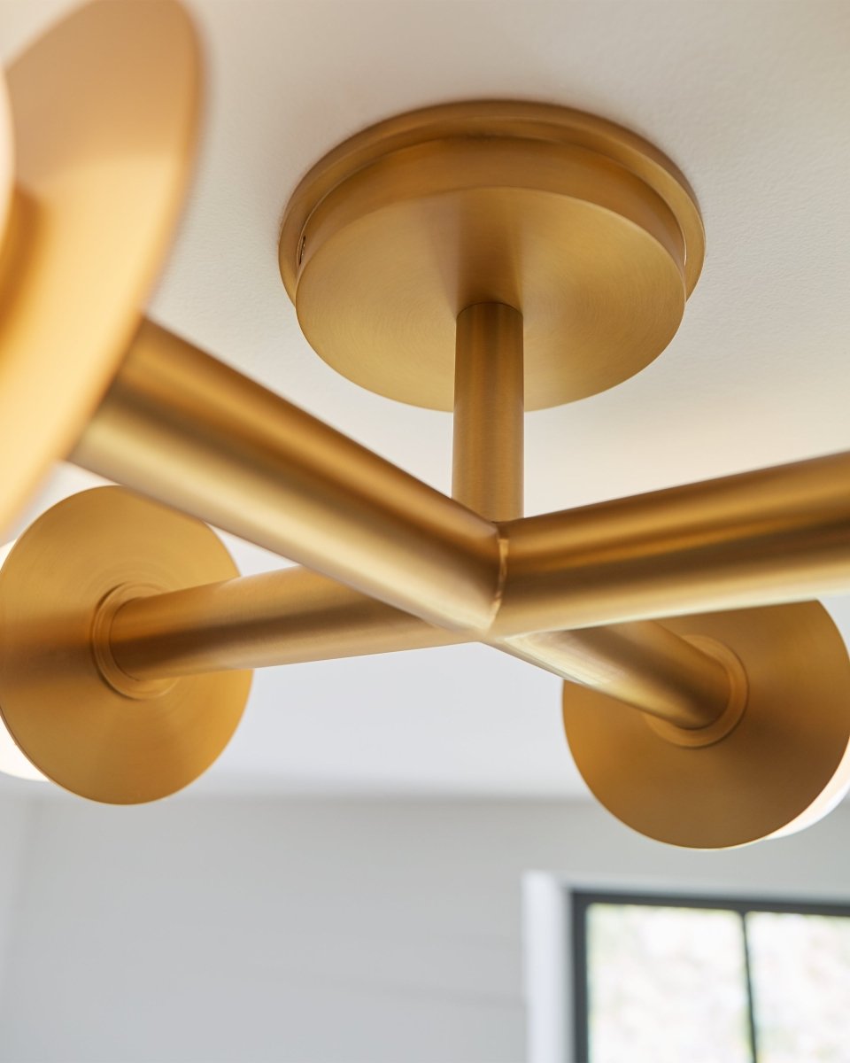 Semi - plafonnier Nodes - Laiton brûlé by Visual Comfort Studio | Luminaires & cie