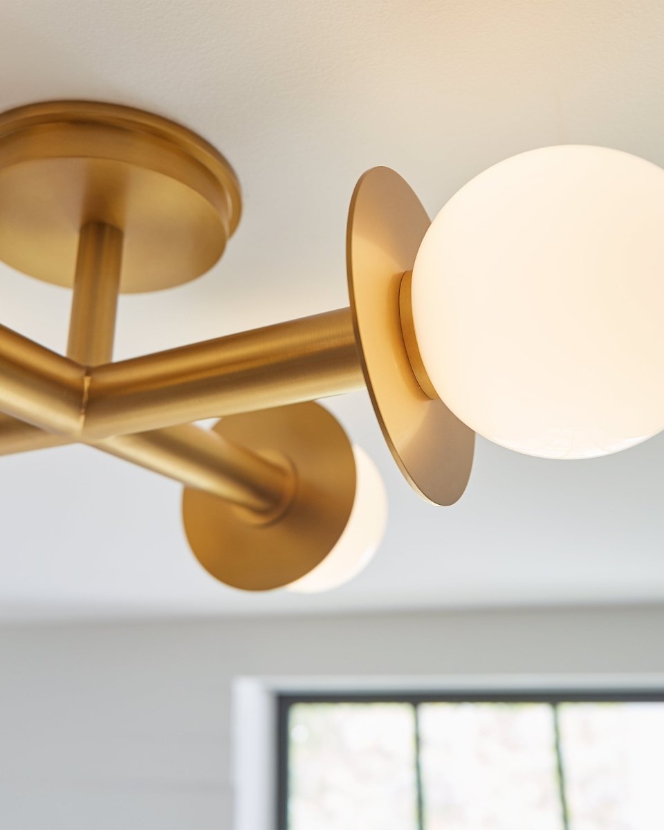 Semi - plafonnier Nodes - Laiton brûlé by Visual Comfort Studio | Luminaires & cie