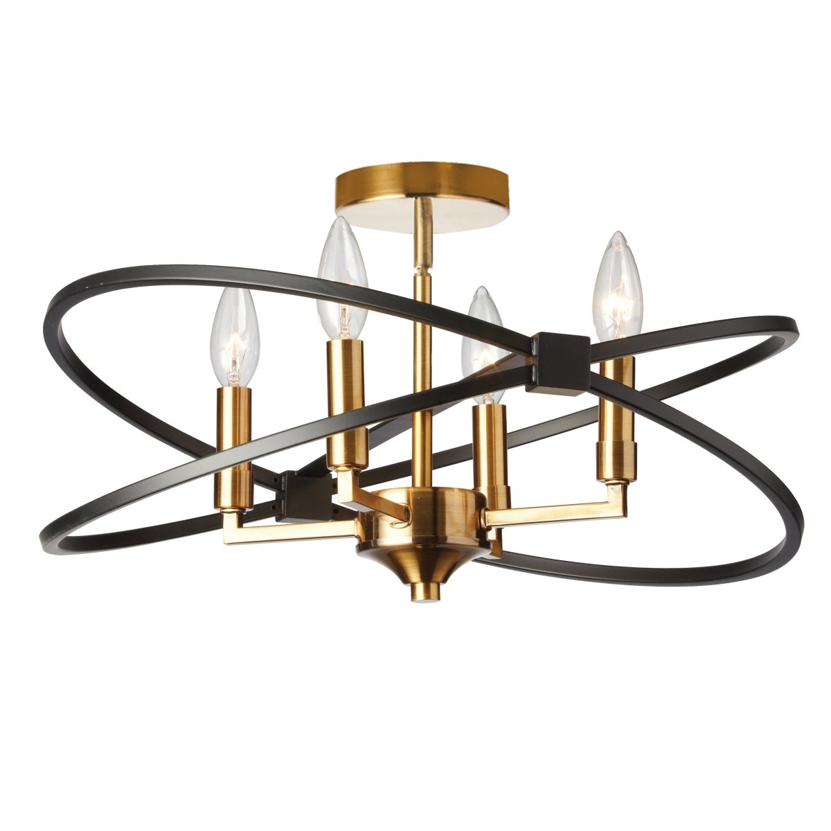 Semi - plafonnier Paloma - Bronze vintage by Dainolite | Luminaires & cie