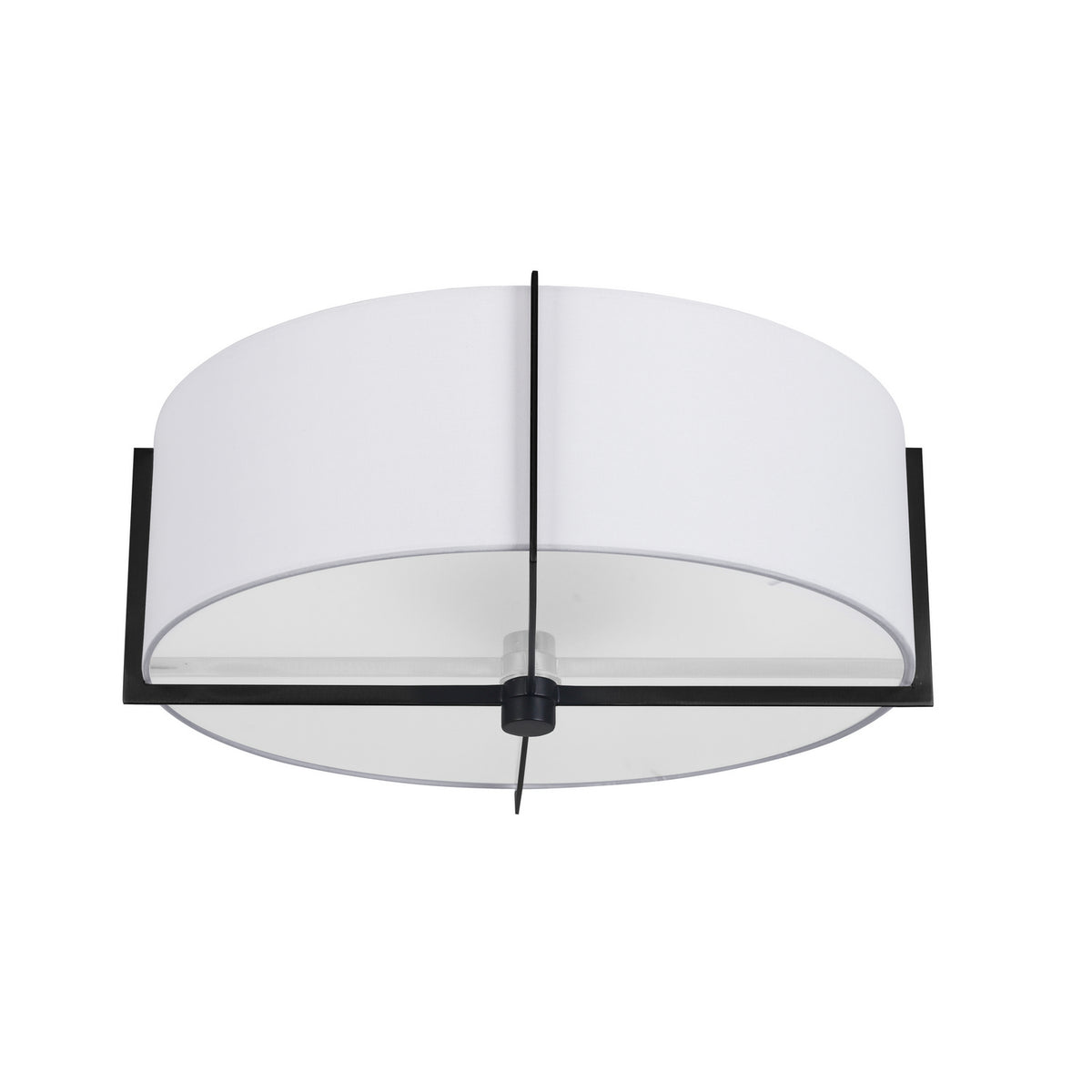 Semi-plafonnier Preston Blanc / Noir mat – Dainolite