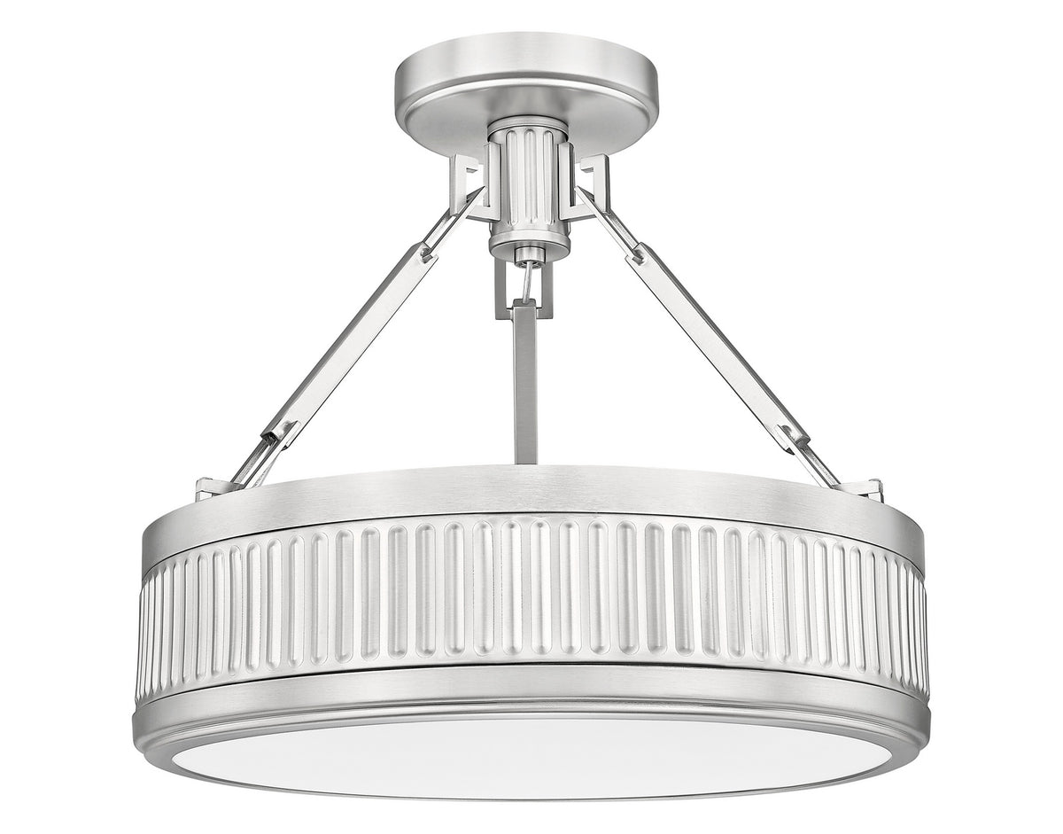 Semi-plafonnier Quinn Nickel satiné, 15" – vue 5