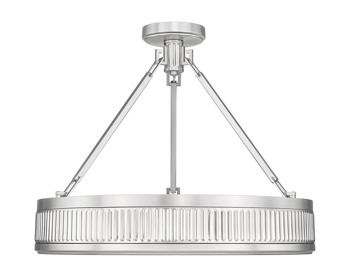 Semi-plafonnier Quinn Nickel satiné, 22" – vue 3