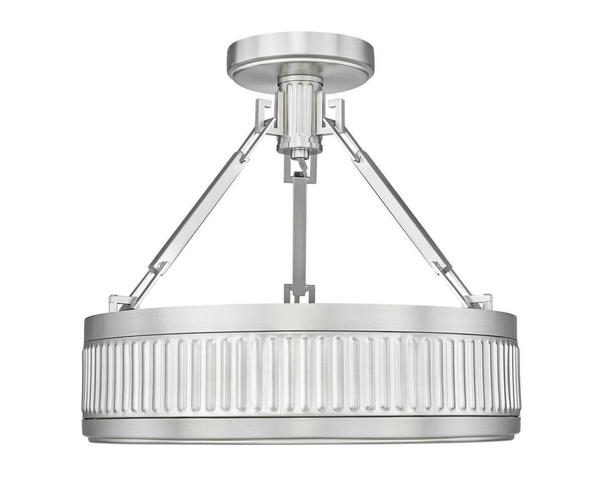 Semi-plafonnier Quinn - Nickel satiné 22" by Z-Lite | Luminaires & cie
