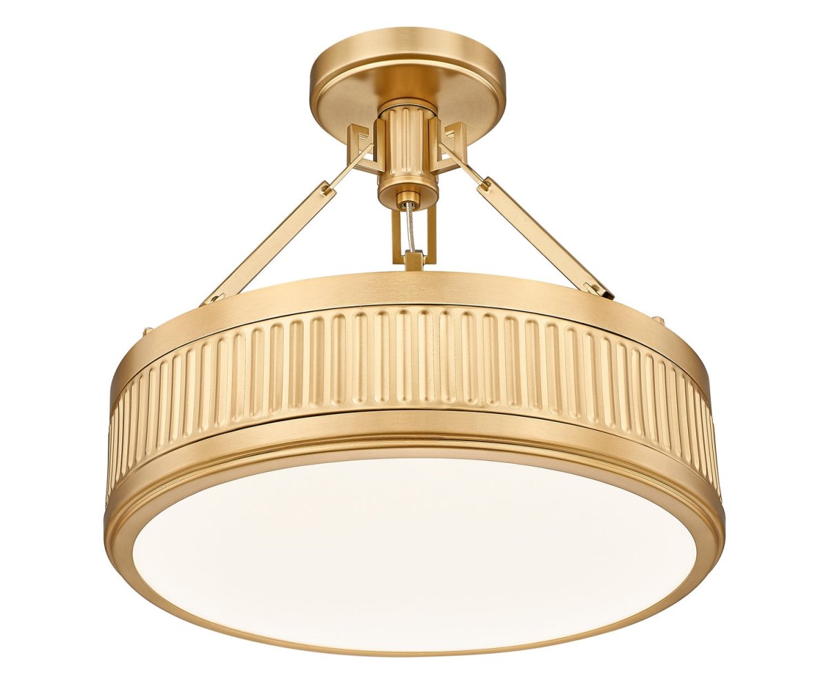 Semi-plafonnier Quinn - Nickel satiné 22" by Z-Lite | Luminaires & cie