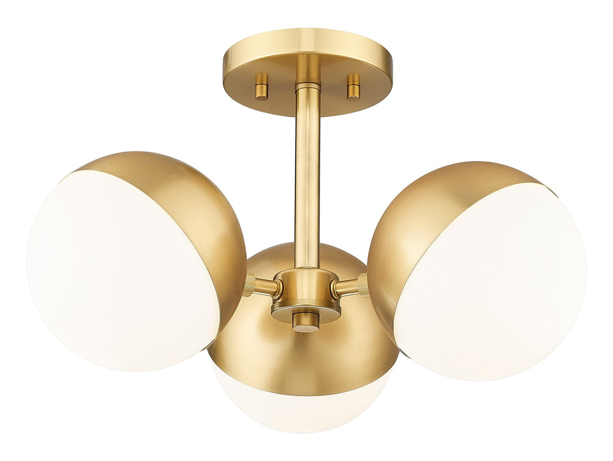 Semi-plafonnier Realm Sphere Or moderne – vue 2