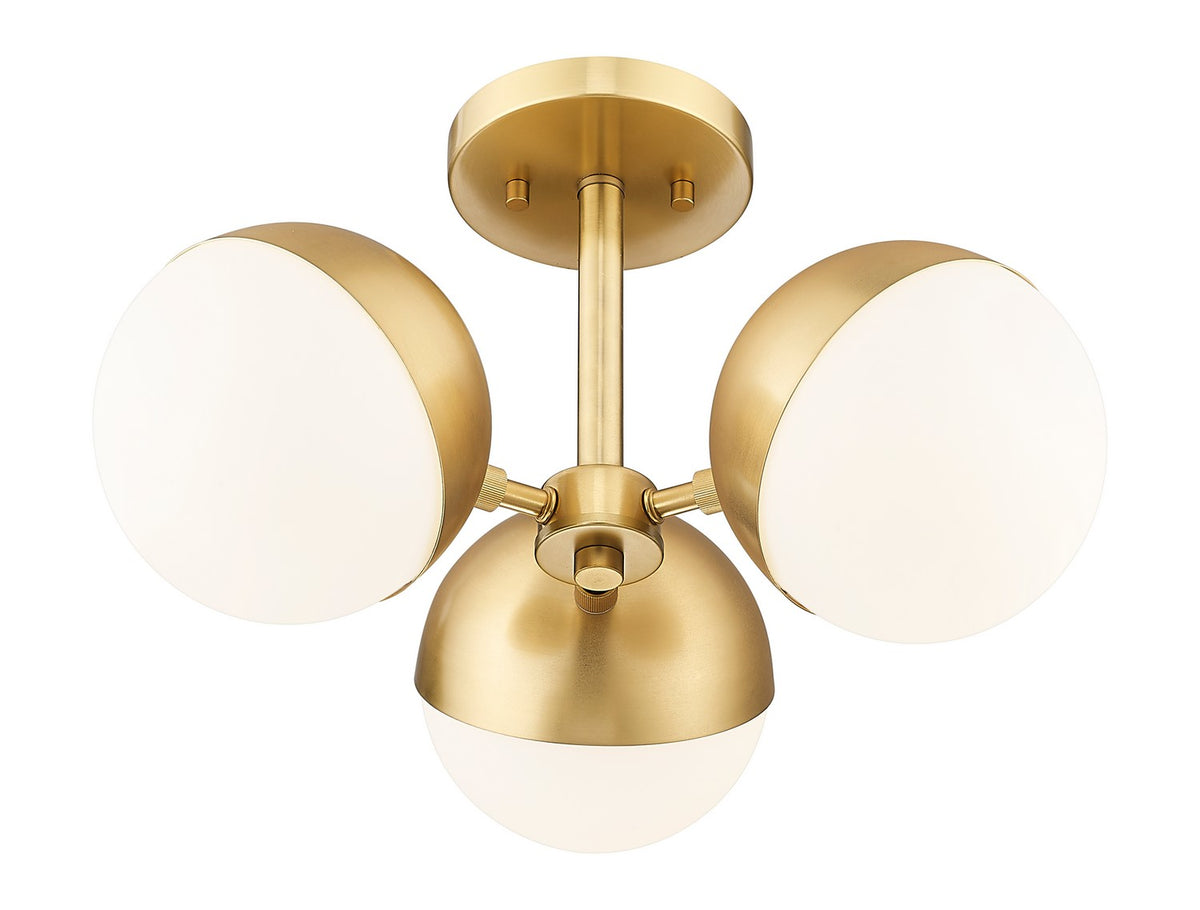 Semi-plafonnier Realm Sphere Or moderne – vue 3