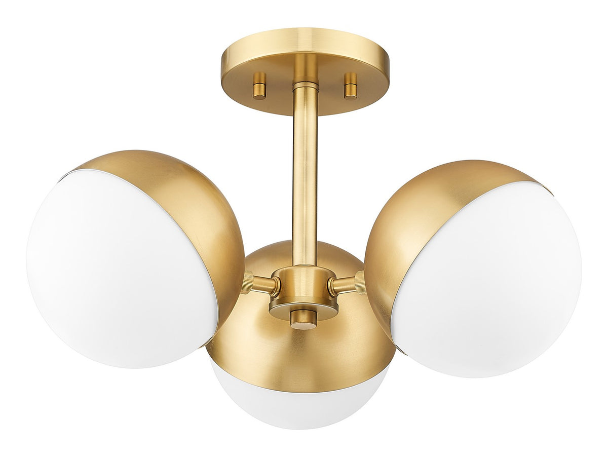 Semi-plafonnier Realm Sphere Or moderne – vue 4