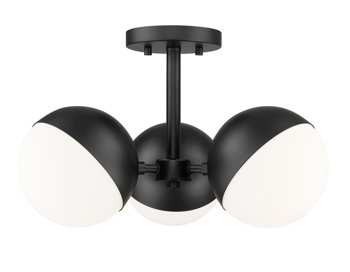 Semi-plafonnier Realm Sphere - Noir mat by Z-Lite | Luminaires & cie