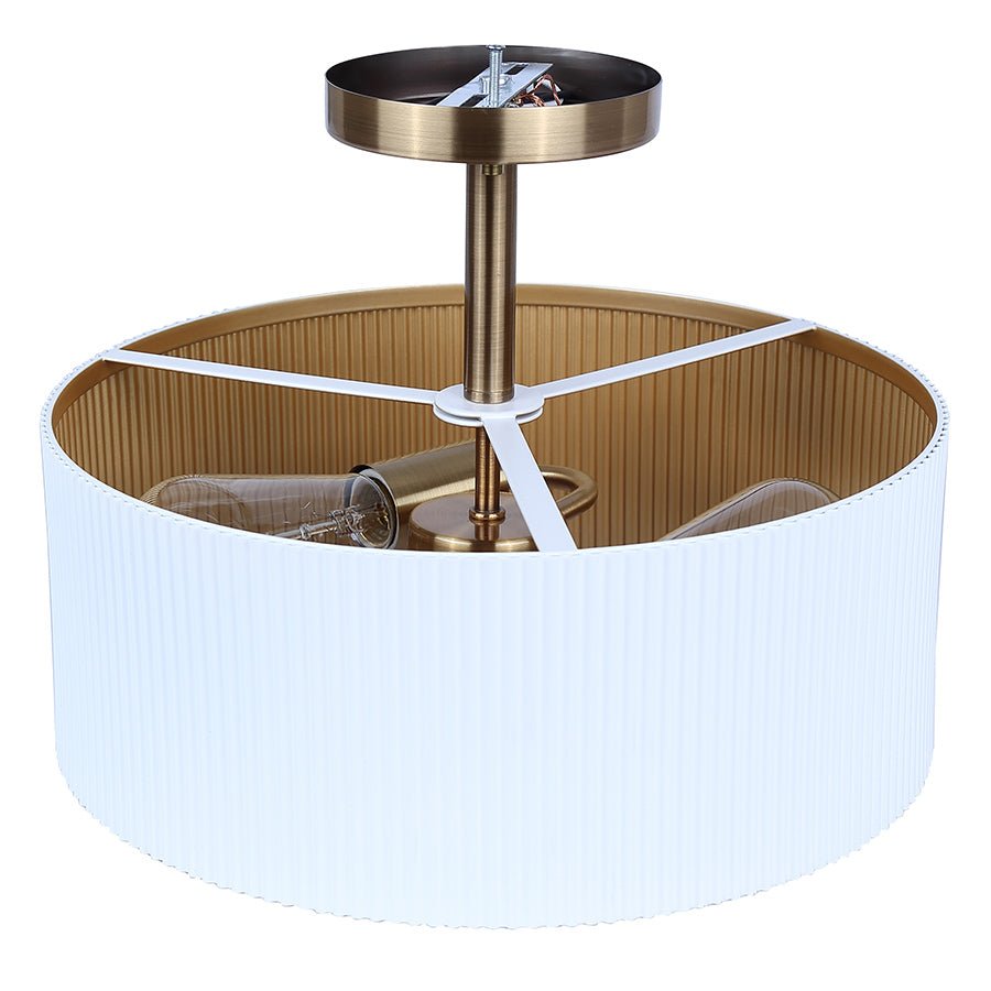 Semi - plafonnier Rexton - Blanc mat by Canarm | Luminaires & cie