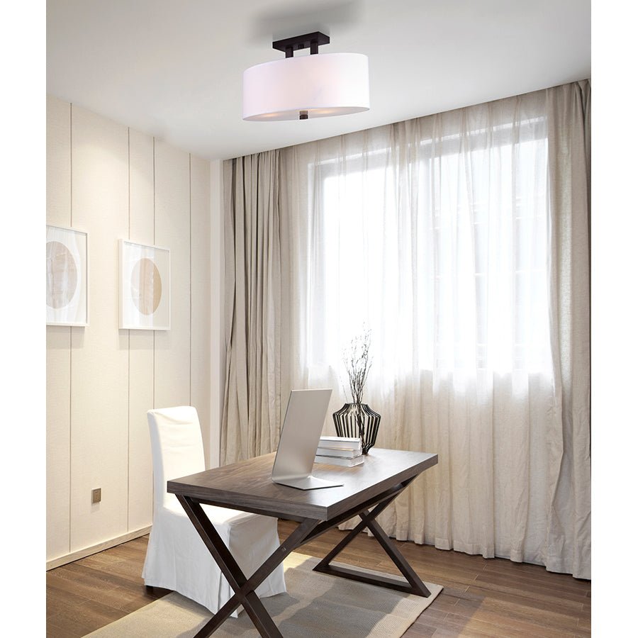 Semi - plafonnier River - Bronze frotté d'huile by Canarm | Luminaires & cie