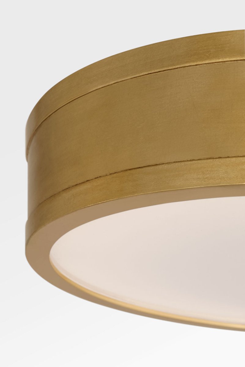 Semi-plafonnier rond Dupont - Nickel poli 12" by Visual Comfort Studio | Luminaires & cie