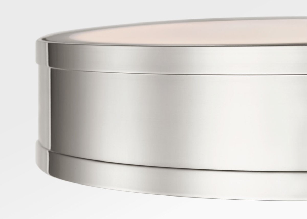 Semi-plafonnier rond Dupont - Nickel poli 12" by Visual Comfort Studio | Luminaires & cie