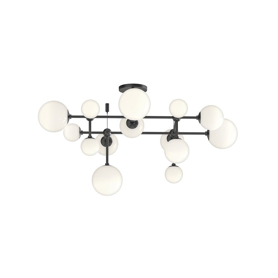 Semi - plafonnier Sabon - Noir Satiné by Sonneman | Luminaires & cie