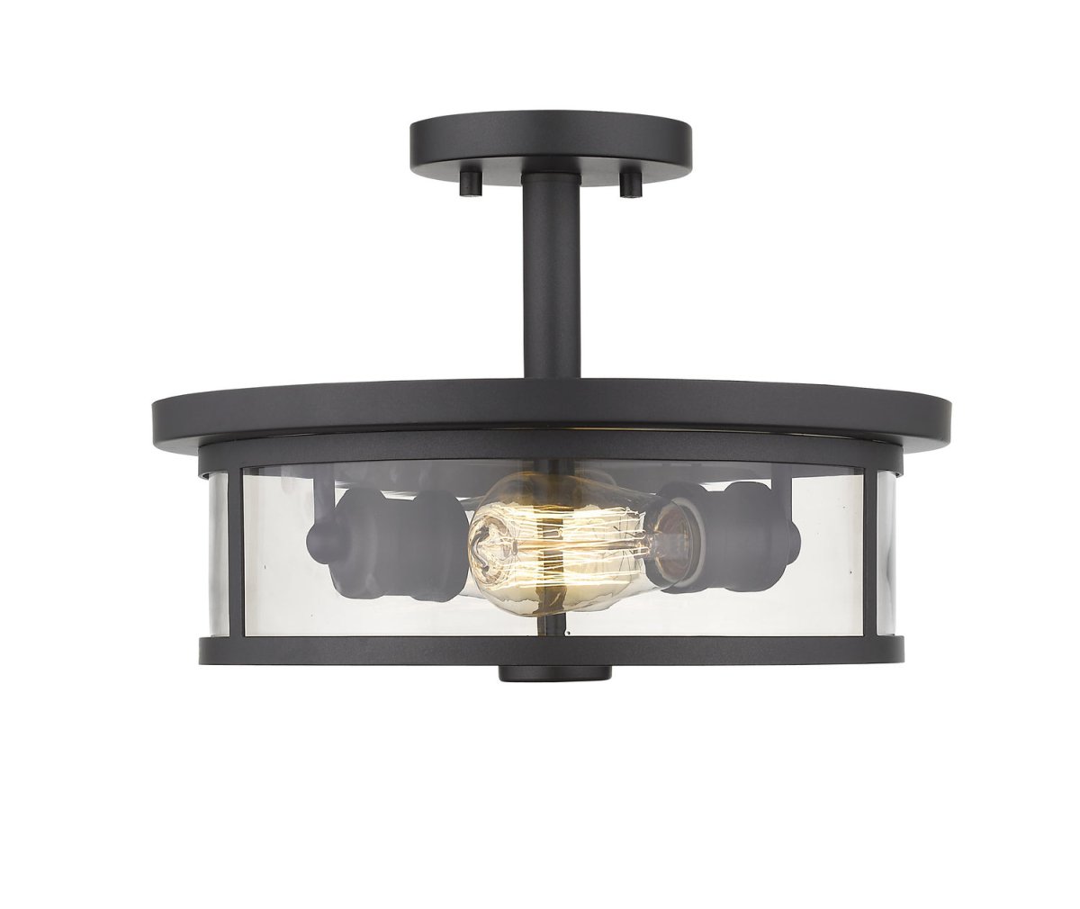 Semi-plafonnier Savannah - Bronze 13 3/4" Transparent by Z-Lite | Luminaires & cie