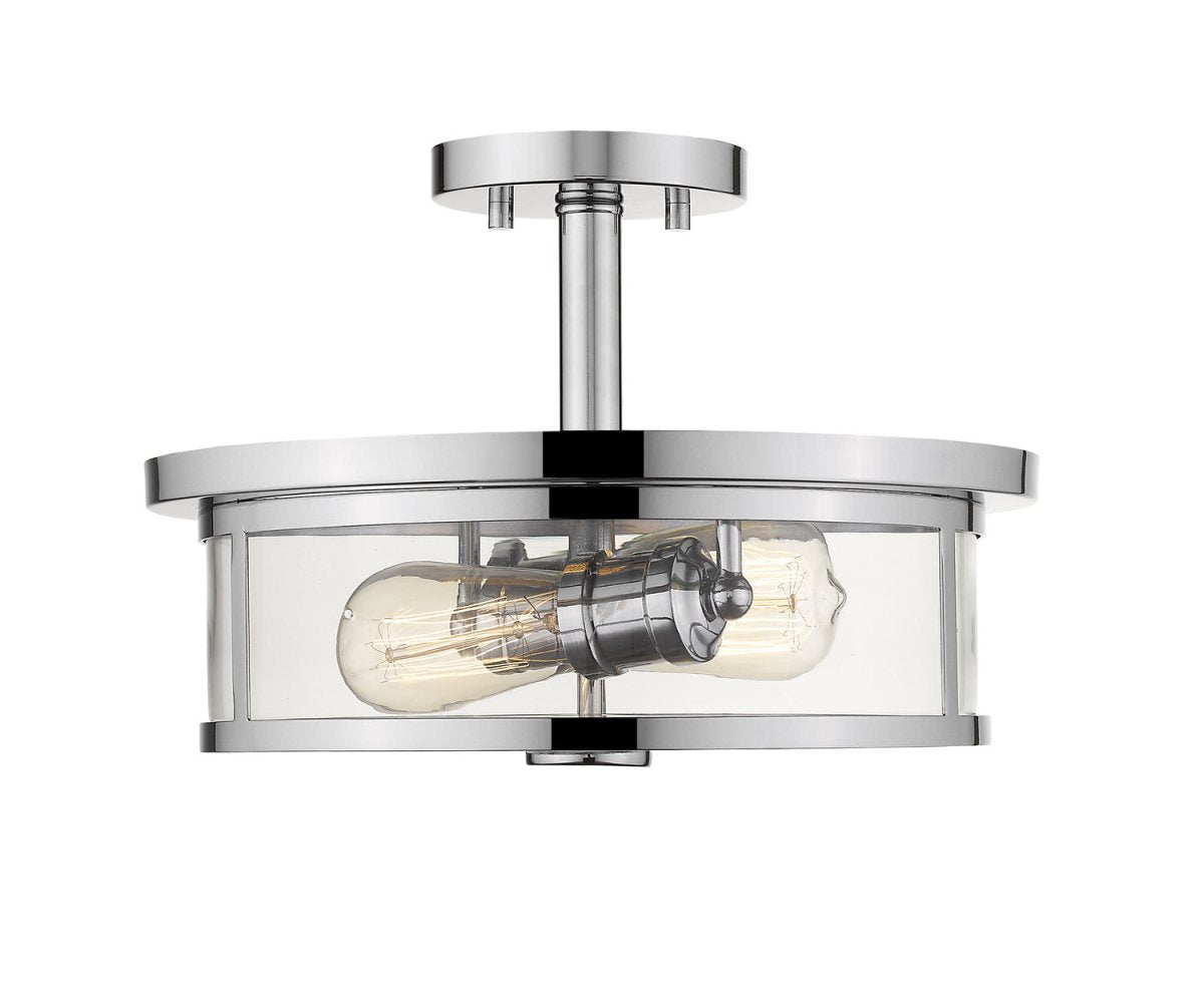 Semi-plafonnier Savannah - Chrome 13 3/4" Transparent by Z-Lite | Luminaires & cie