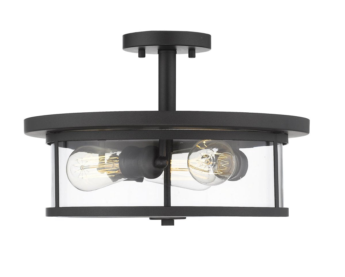 Semi-plafonnier Savannah - Bronze 15 3/4" Transparent by Z-Lite | Luminaires & cie