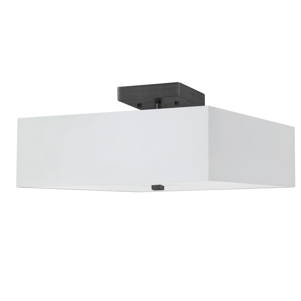 Semi-plafonnier Seren Noir mat, Blanc – Dainolite