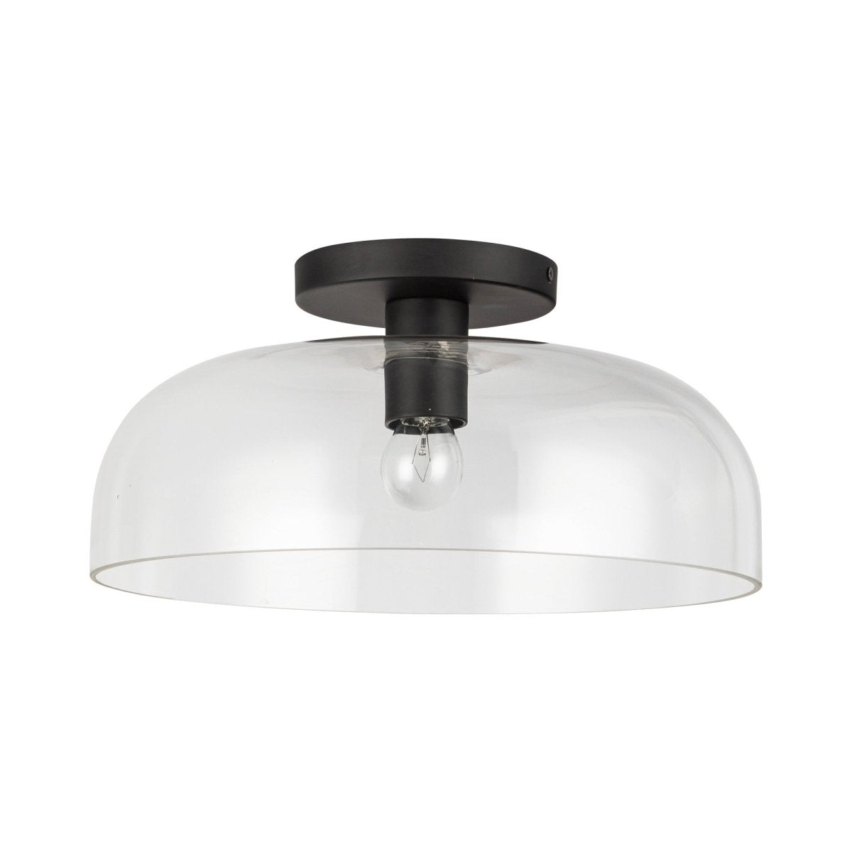 Semi - plafonnier Sylvia - Verre noir / transparent by Alora Lighting | Luminaires & cie