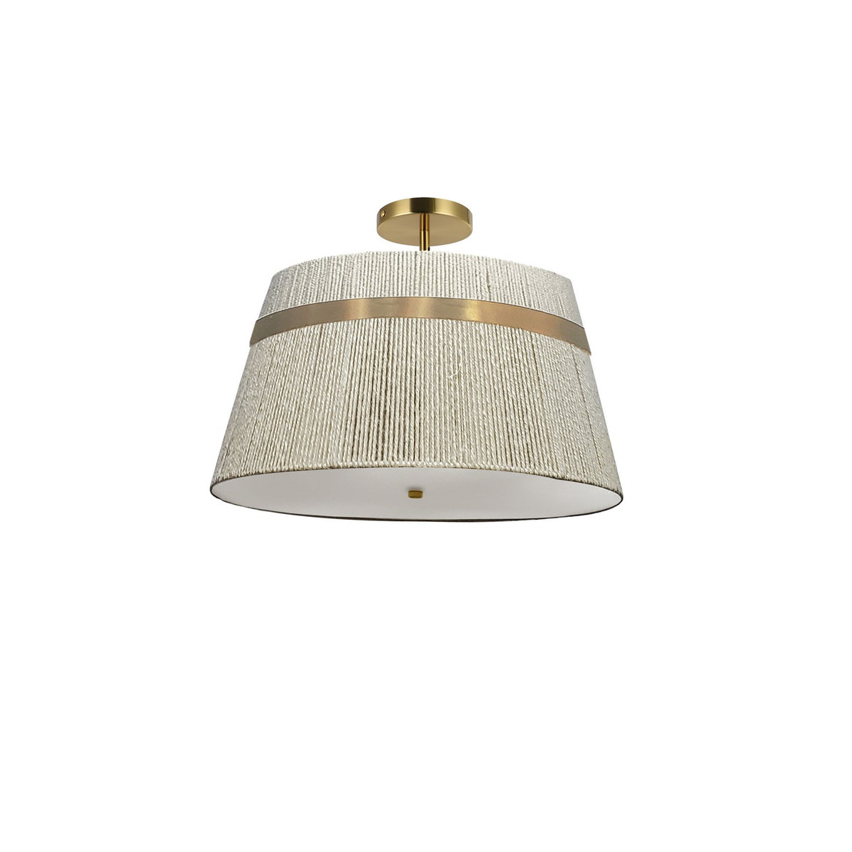 Semi-plafonnier Sylvie Blanc / Laiton vieilli – Dainolite