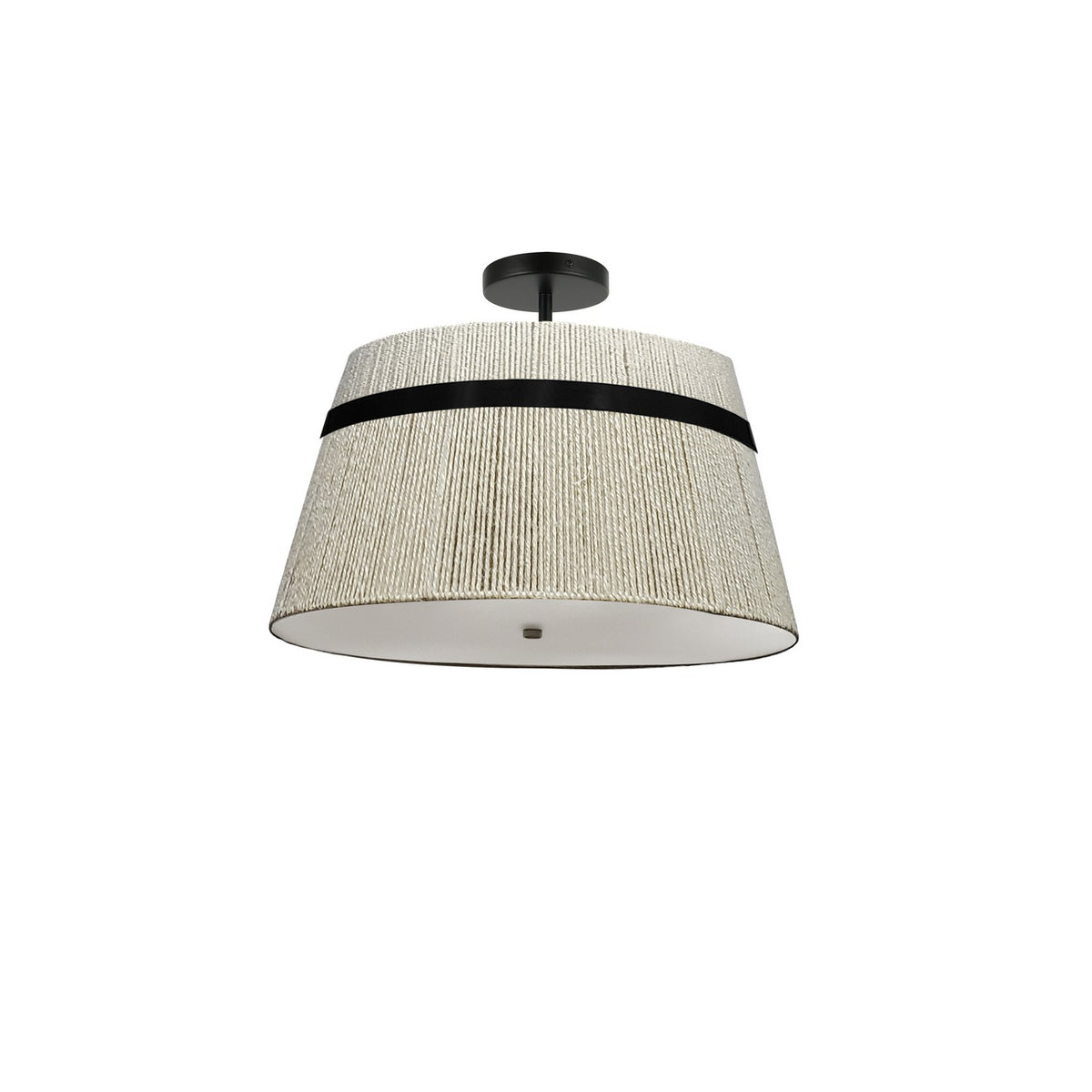 Semi-plafonnier Sylvie Blanc / Noir mat – Dainolite
