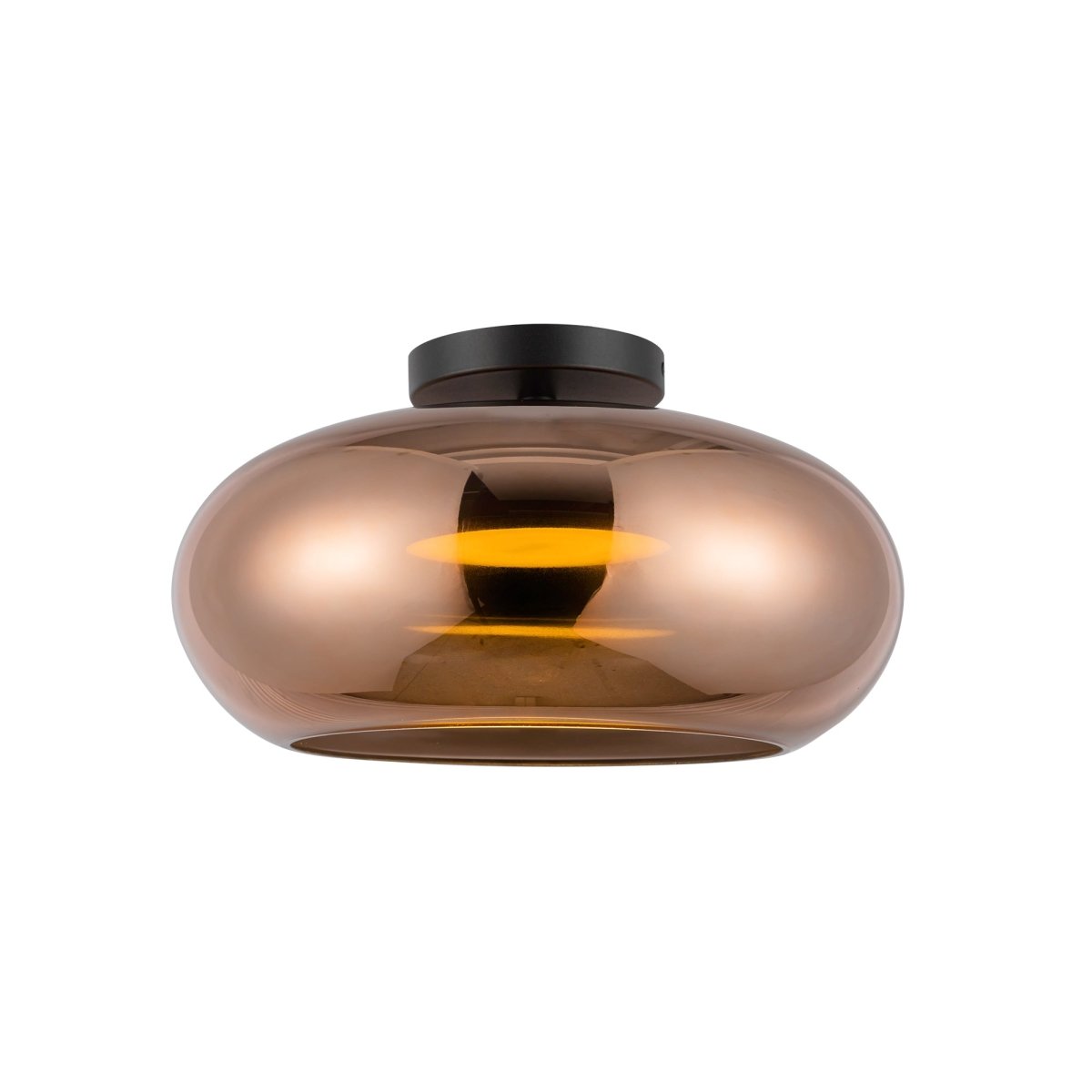 Semi - plafonnier Trinity - Noir / cuivre by Kuzco Lighting | Luminaires & cie