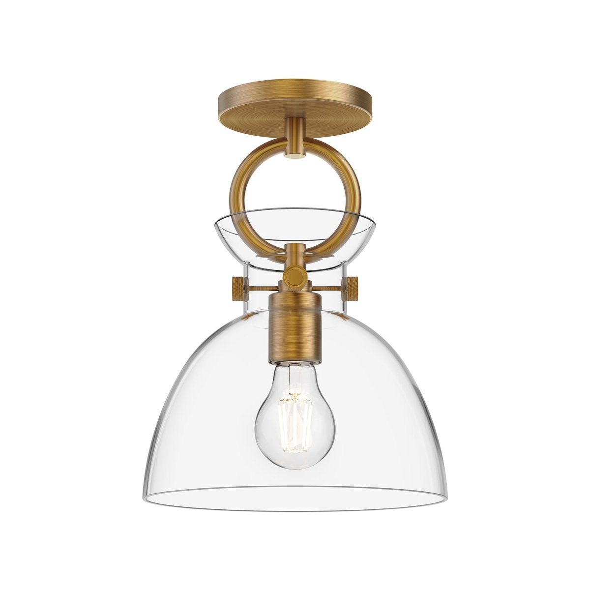 Semi - plafonnier Waldo - Or âgé / clair by Alora Lighting | Luminaires & cie