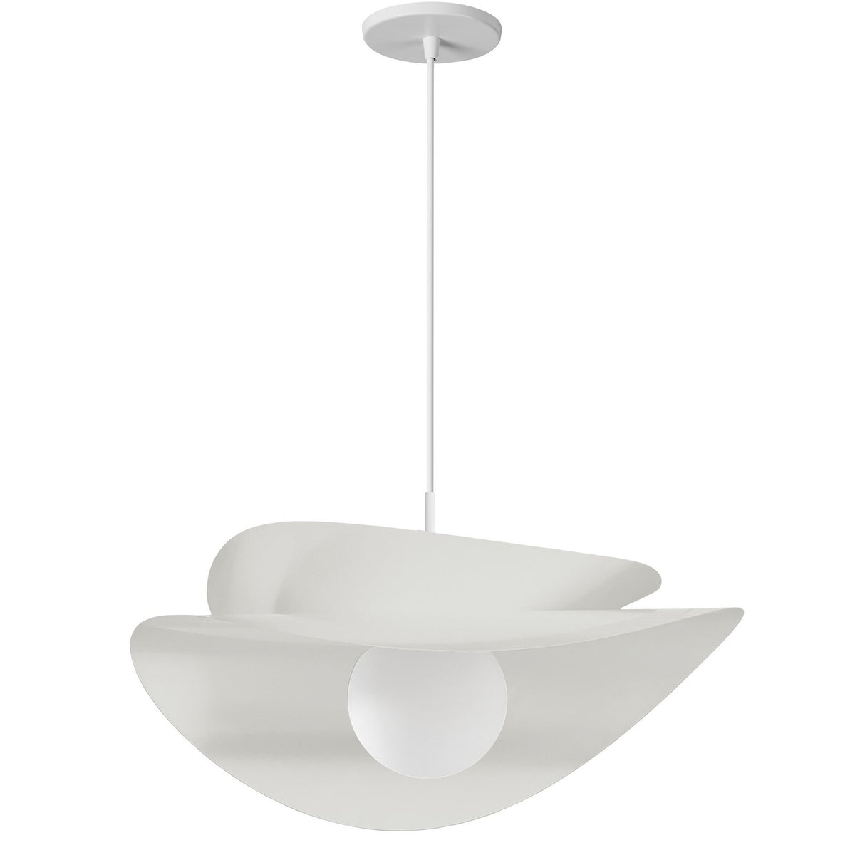 Suspension 2-étages Paven Blanc mat, 20" – Dainolite