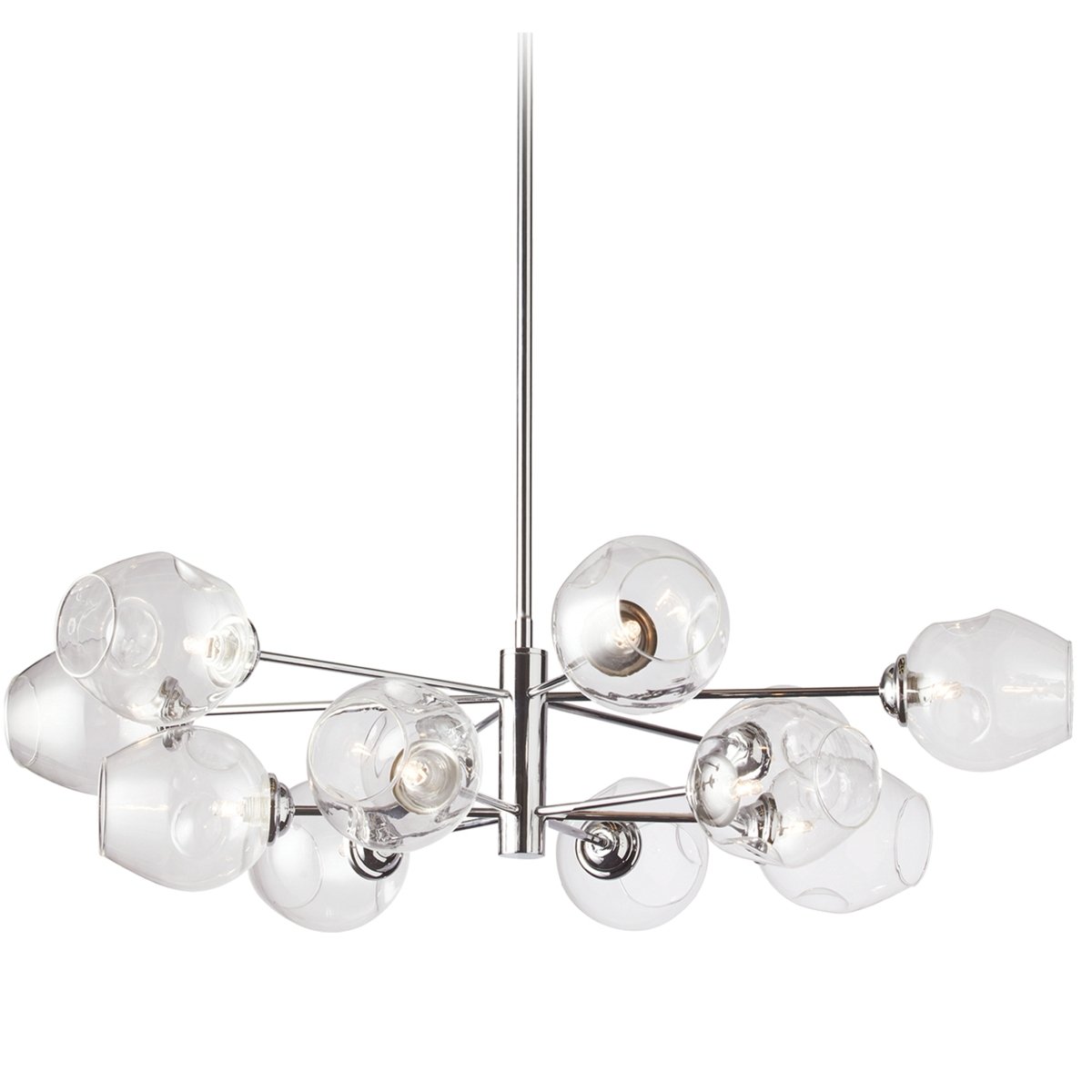 Suspension Abii - Chrome poli Clair 33" by Dainolite | Luminaires & cie