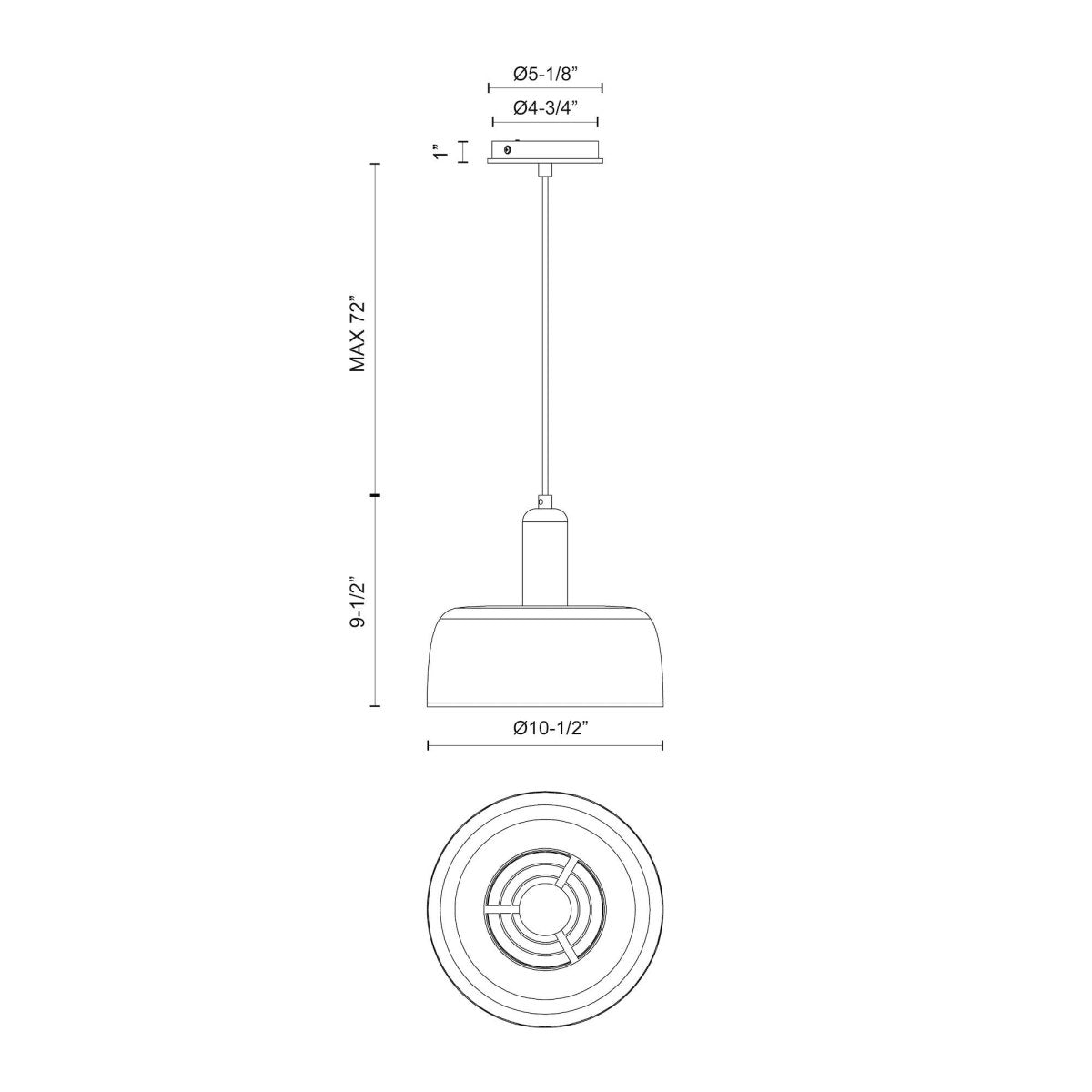 Suspension Adriano - Or brossé by Alora Lighting | Luminaires & cie