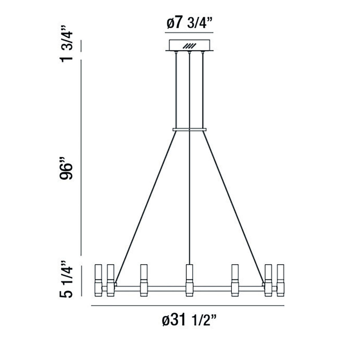 Suspension Albany 31 1/2" – vue 3