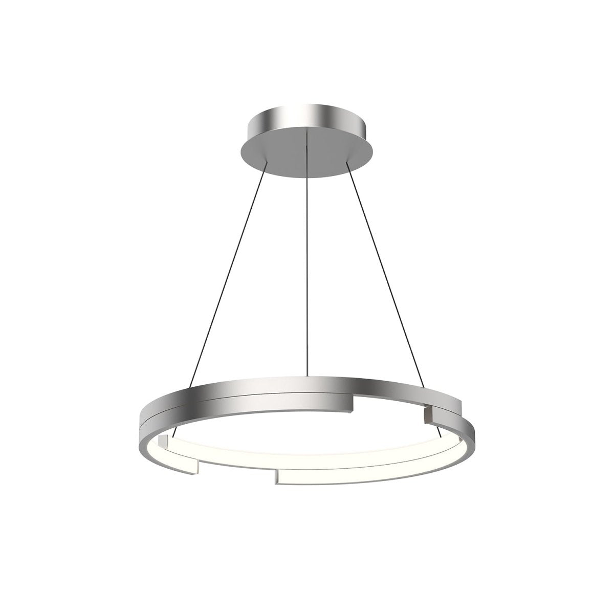 Suspension Anello Minor - Nickel brossé 19" by Kuzco Lighting | Luminaires & cie