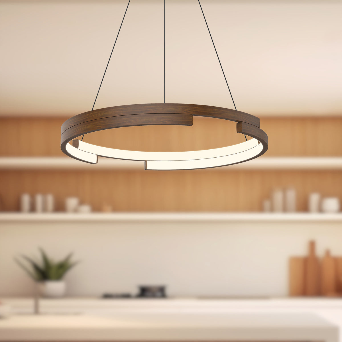 Suspension Anello Minor Noyer, 19" – vue 2