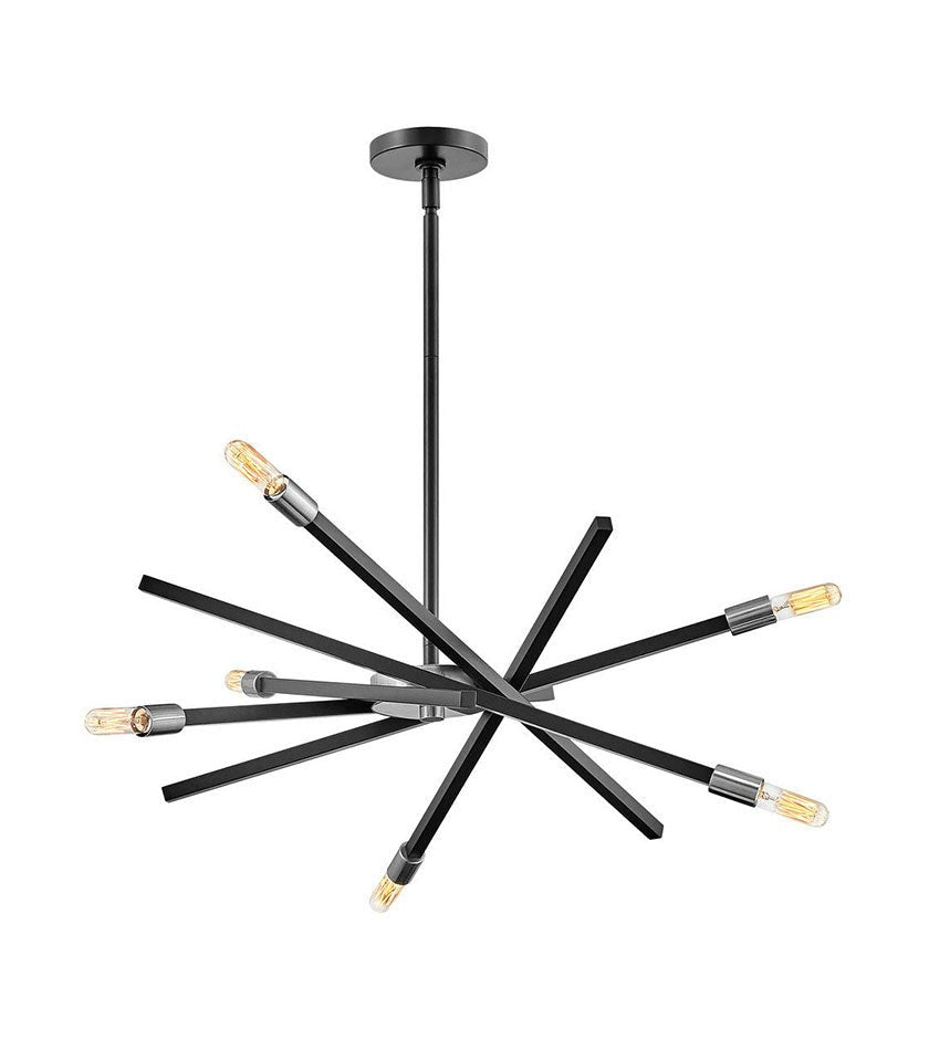 Suspension Archer - Accents nickel brossés noirs en satin 26" by Hinkley | Luminaires & cie