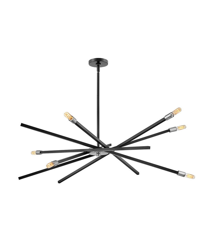 Suspension Archer - Accents nickel brossés noirs en satin 42 1/2" by Hinkley | Luminaires & cie